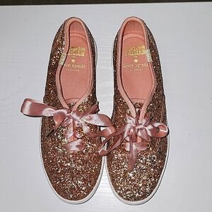 Kate Spade  x Keds Glitter Sneakers Pink Size 5. NEW WITHOUT TAG